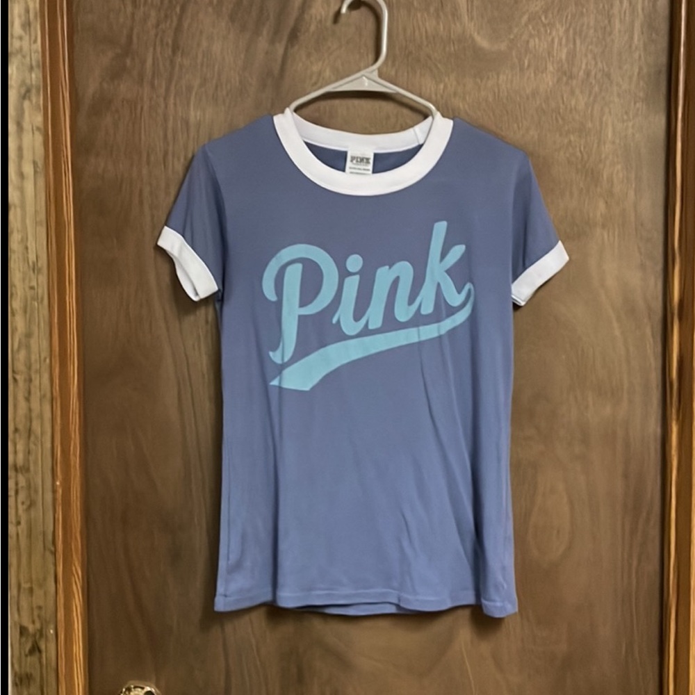 Victorias Secret Pink Short Sleeve Shirt Extra Small